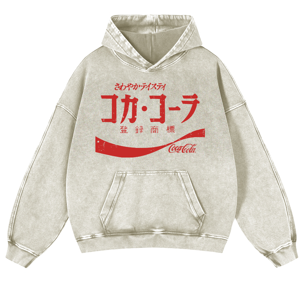 Coca Cola Vintage Washed Thick Cotton Hoodie