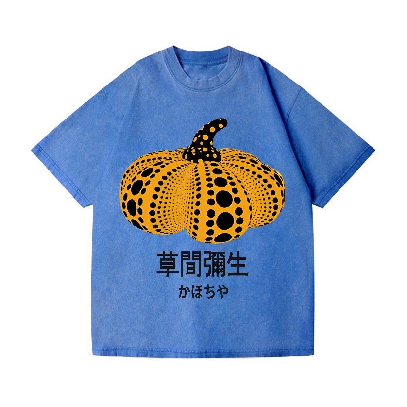 Yayoi Kusama Pumpkin Vintage Wash Japanese Design T-Shirt