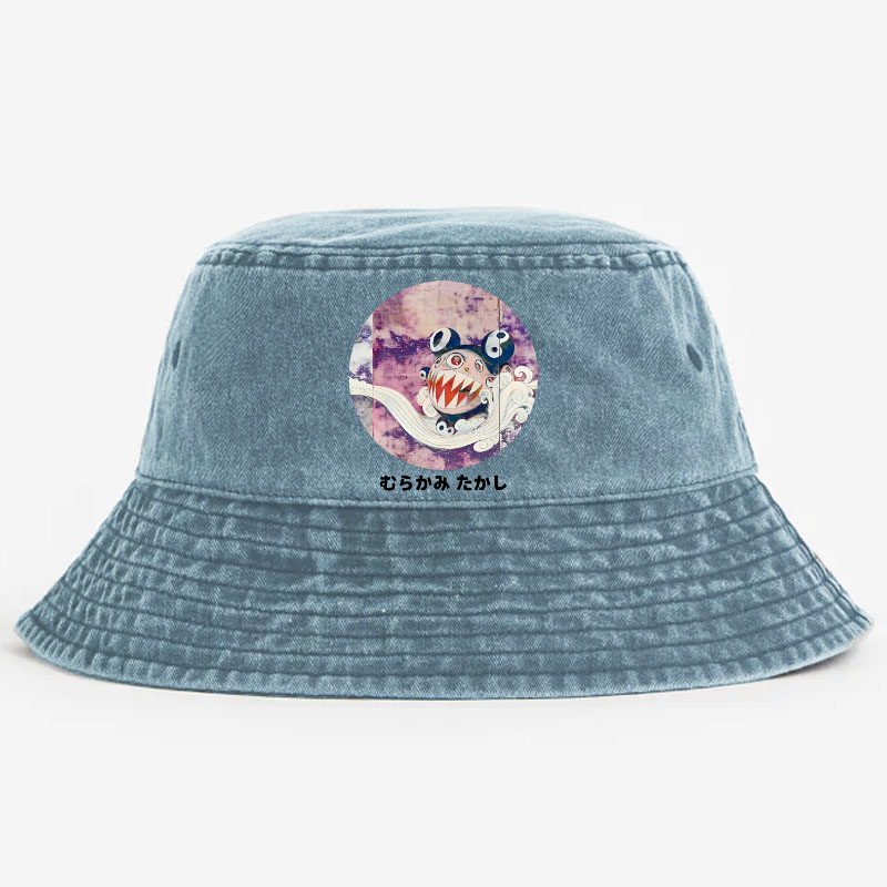 Japan Sunflower Panda TM Vintage 100% Cotton Bucket Hat