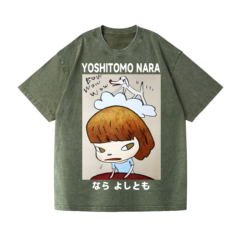 Nara Yoshitomo Vintage Wash Japanese Design T-Shirt