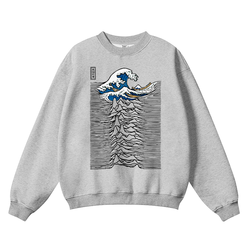 Katsushika Hokusai Great Wave Wrinkle-Resistant Crewneck Sweatshirt
