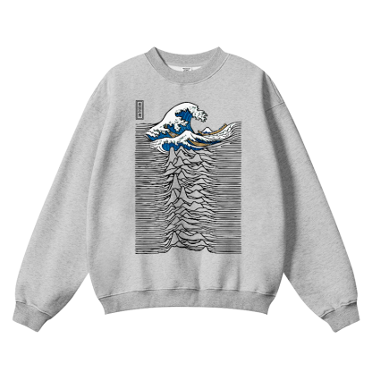 Katsushika Hokusai Great Wave Wrinkle-Resistant Crewneck Sweatshirt