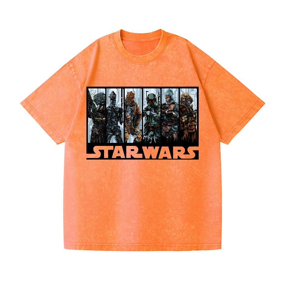 Bounty Hunters Star Wars Vintage Wash Japanese Design T-Shirt