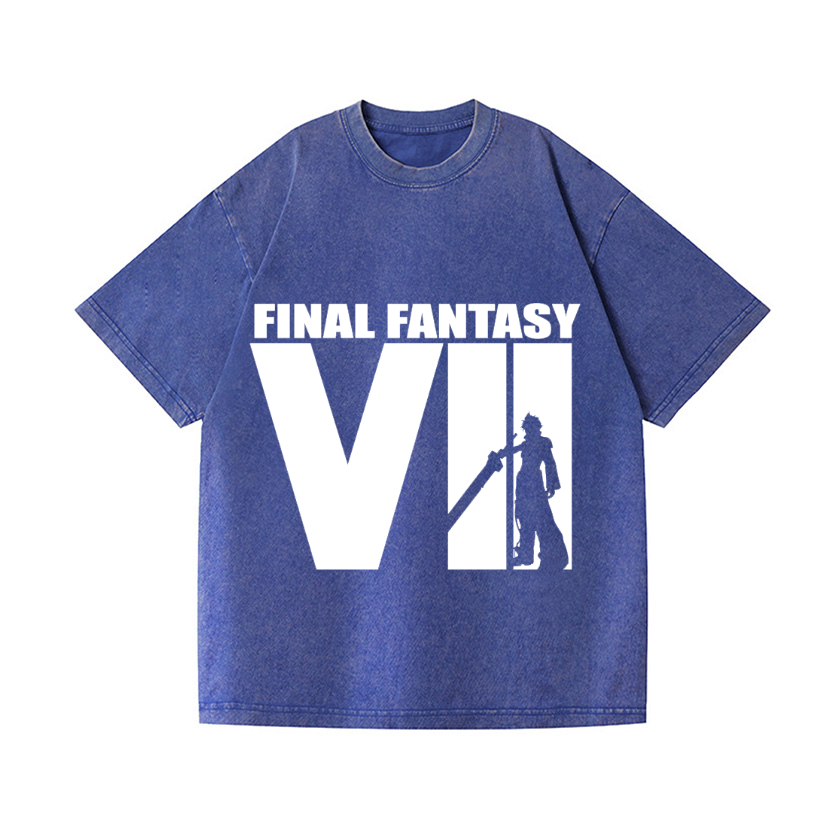 Final Fantasy VII Vintage Wash Japanese Design T-Shirt