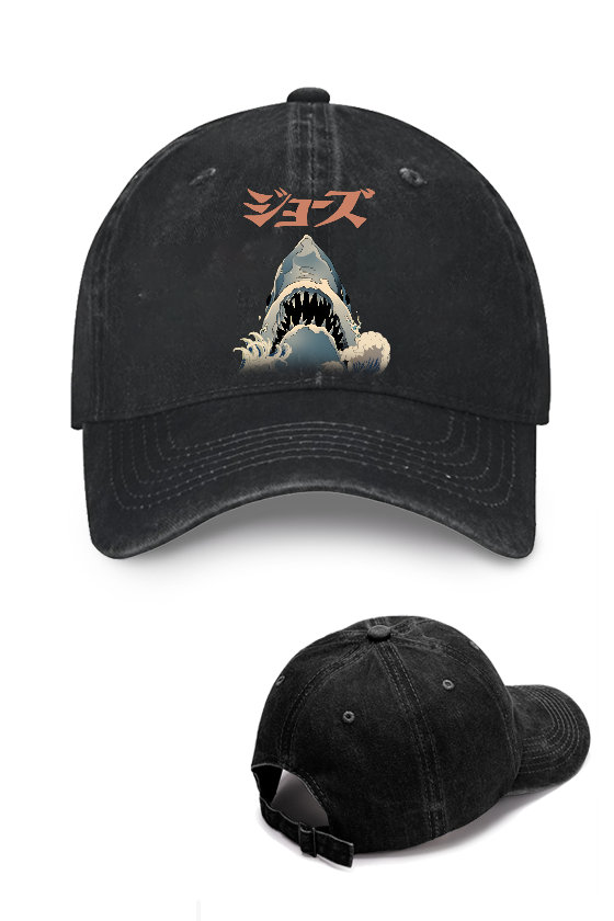 Jaws Ukiyoe Vintage Cotton Cap