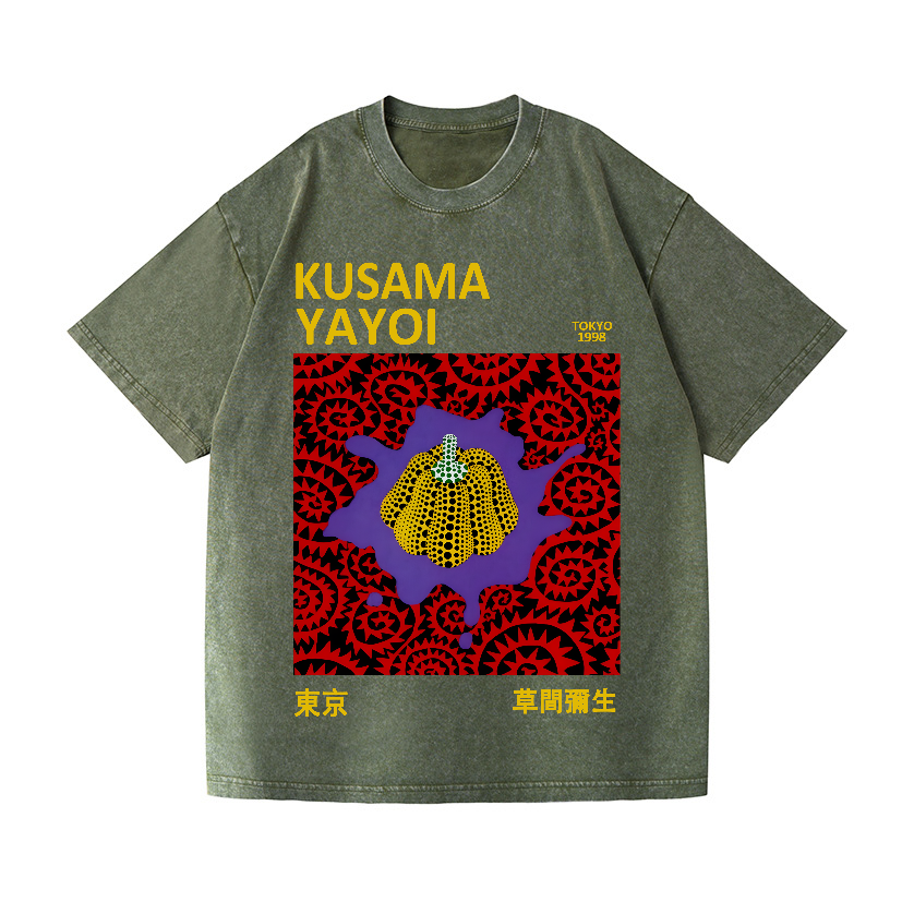 Yayoi Kusama Pumpkin Vintage Wash Japanese Design T-Shirt