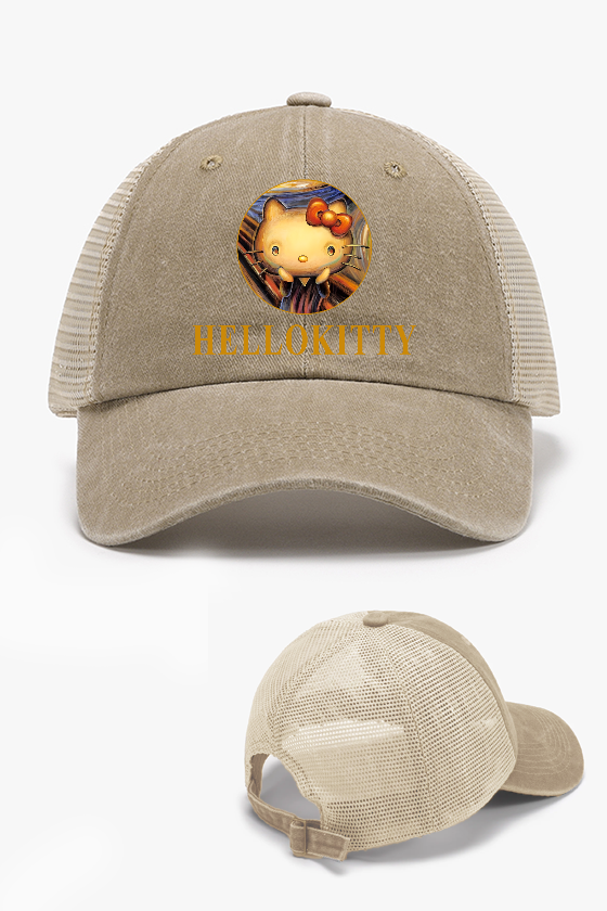 Kitty Cat Vintage Cotton Breathable Hat