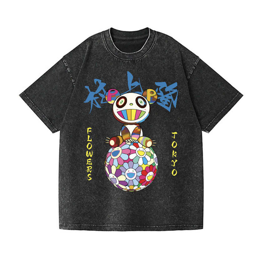 Panda TM Vintage Wash Japanese Design T-Shirt