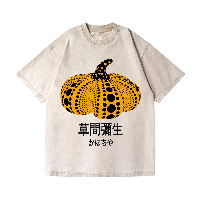 Yayoi Kusama Pumpkin Vintage Wash Japanese Design T-Shirt