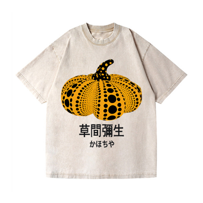 Yayoi Kusama Pumpkin Vintage Wash Japanese Design T-Shirt