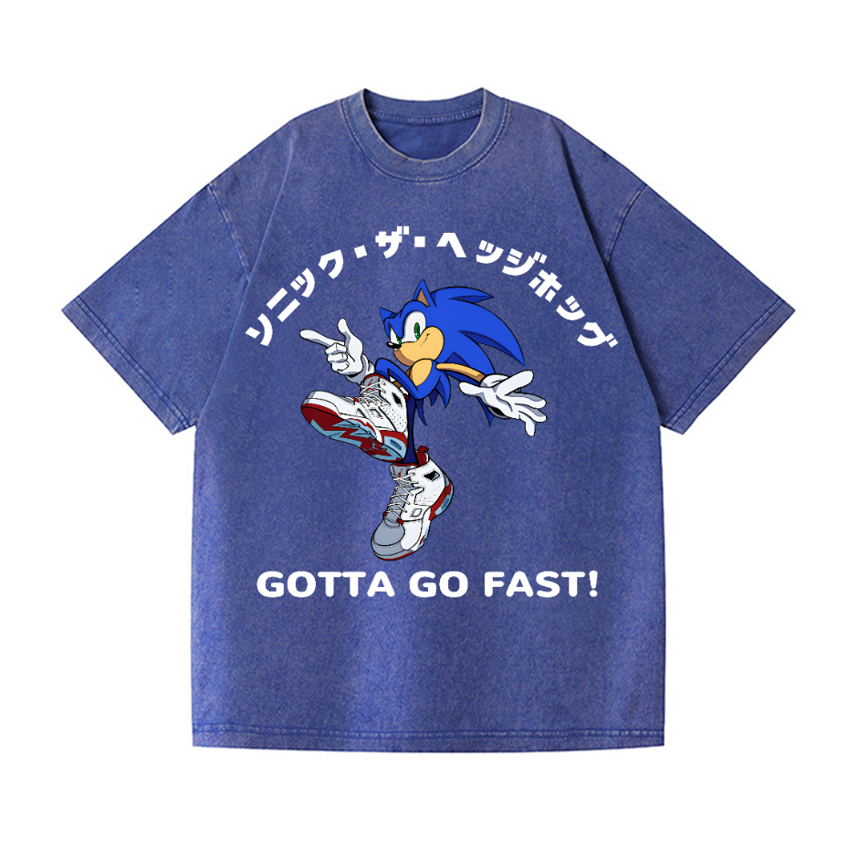 Sonic Vintage Wash Japanese Design T-Shirt