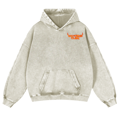 Wu Tang Clan Vintage Washed Cotton Back Art Hoodie