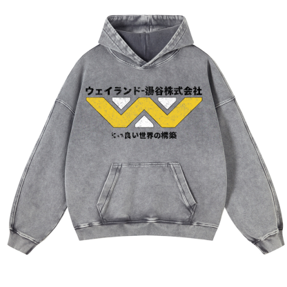 Alien Weyland Yutani Vintage Washed Thick Cotton Hoodie