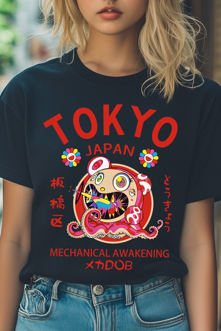 TM Sunflower Octopus Tokyo Japan Japanese Style Women's Classic Tee