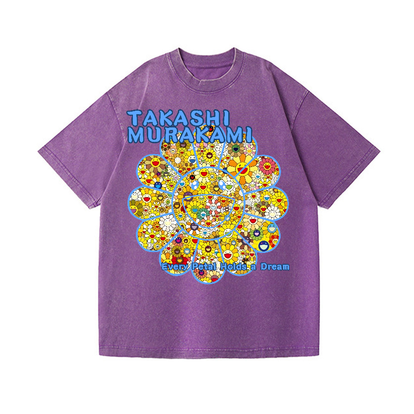 Flower TM Vintage Wash Japanese Design T-Shirt