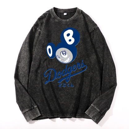 Dodgers Japan Sunflower TM Vintage Cotton Wash Long-sleeve T-shirt