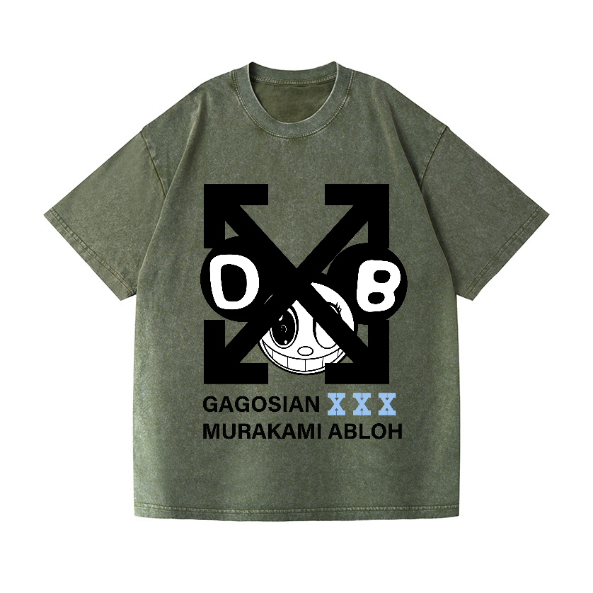 TM Abloh Vintage Wash Japanese Design T-Shirt