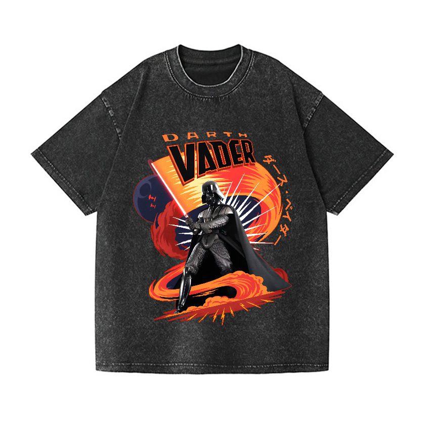 Star Wars Darth Vader Vintage Wash Japanese Design T-Shirt
