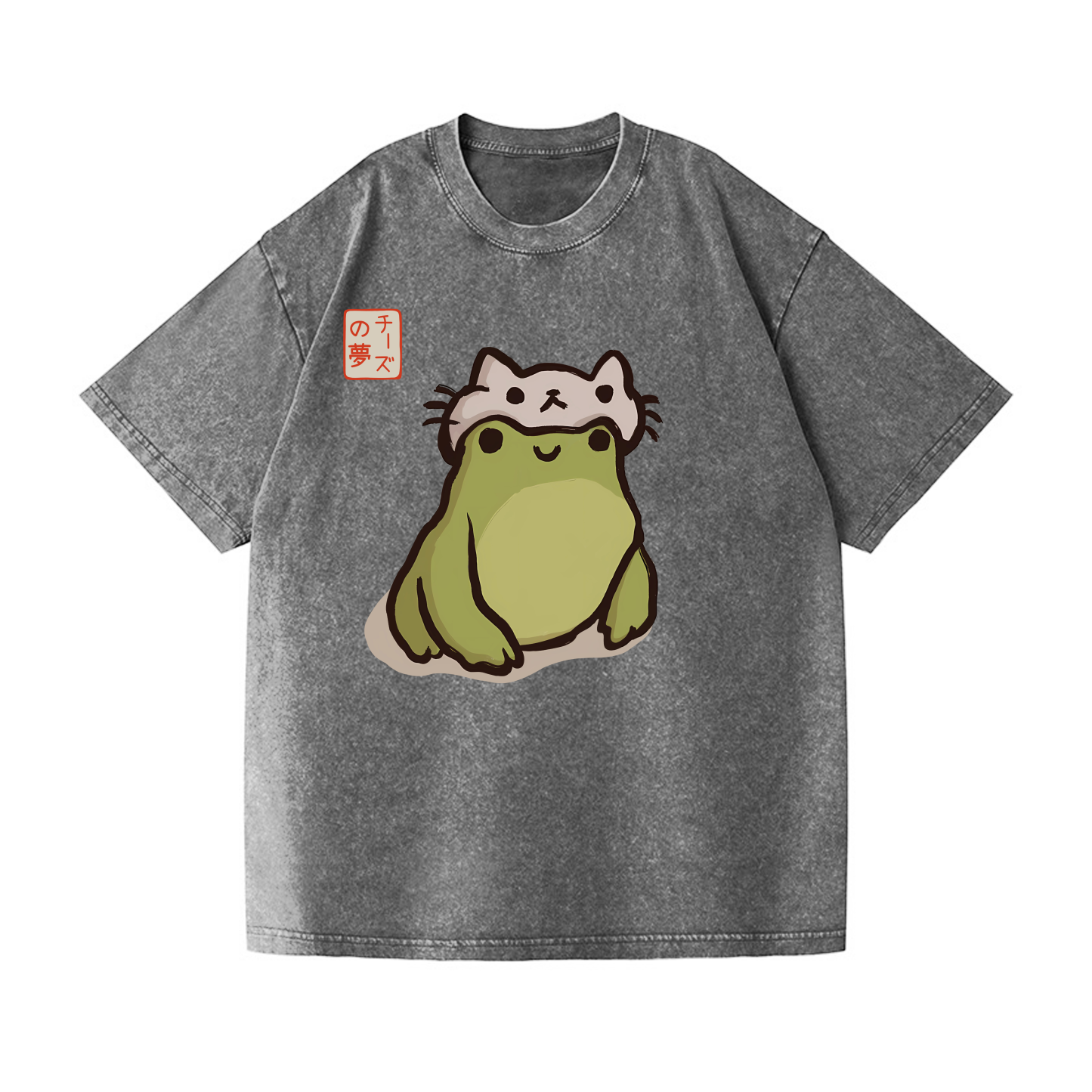 Matsumoto Hoji Frog Vintage Wash Japanese Design T-Shirt