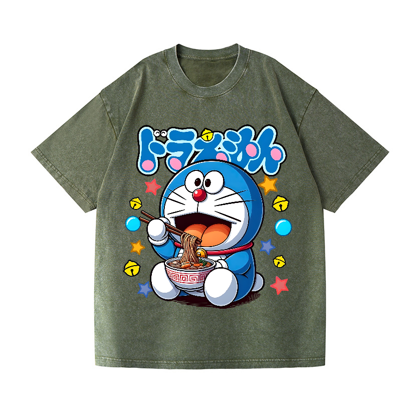 Doraemon Vintage Wash Japanese Design T-Shirt