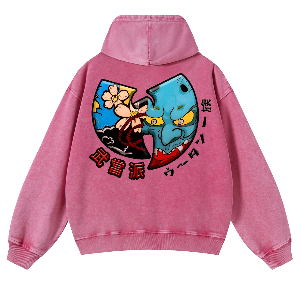 Wu Tang Clan Vintage Washed Cotton Back Art Hoodie
