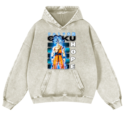 DB Son Goku Vintage Washed Thick Cotton Hoodie