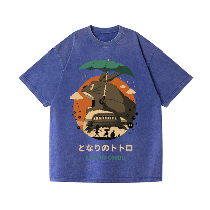 Ghibli Totoro Anime Vintage Wash Japanese Design T-Shirt