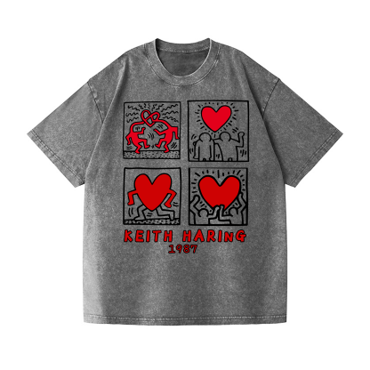 Keith Haring Vintage Wash Japanese Design T-Shirt