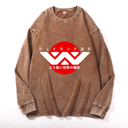 Alien Weyland Yutani Vintage Cotton Wash Crewneck Sweatshirt