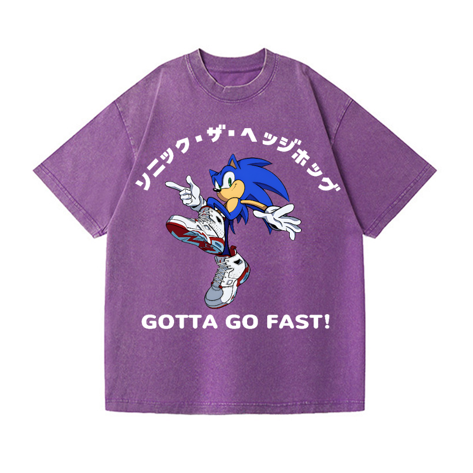 Sonic Vintage Wash Japanese Design T-Shirt