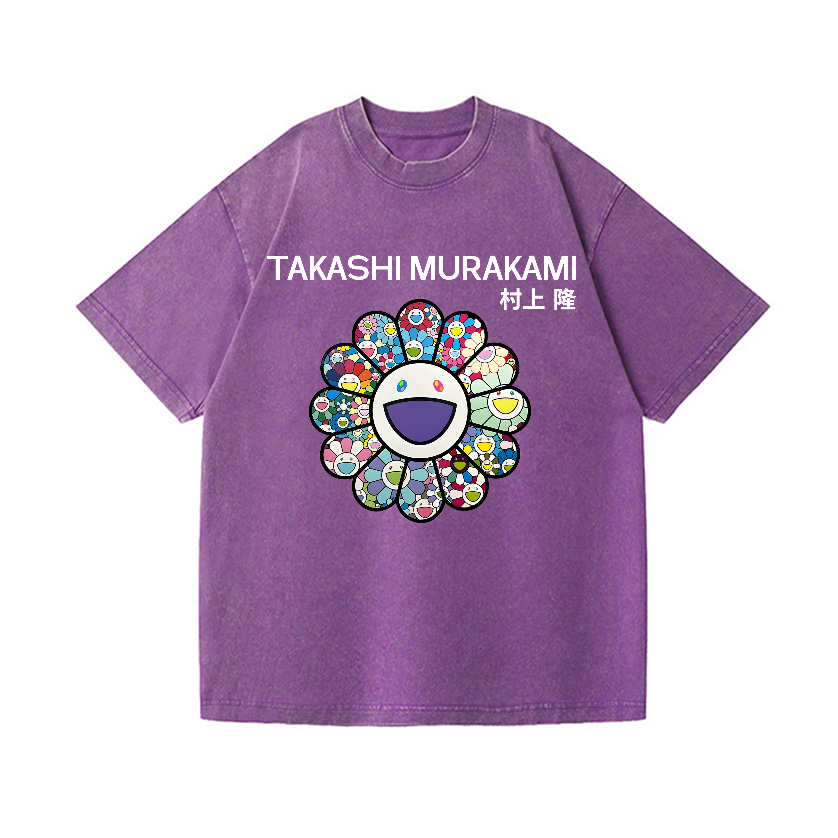 Flower TM Vintage Wash Japanese Design T-Shirt