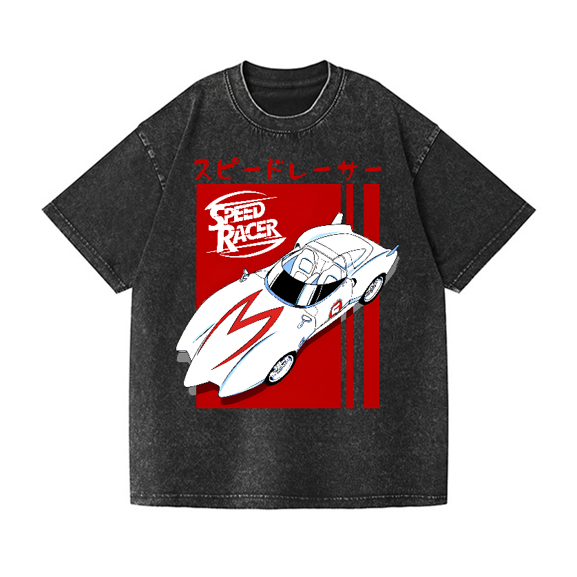 Speed Racer Vintage Wash Japanese Design T-Shirt