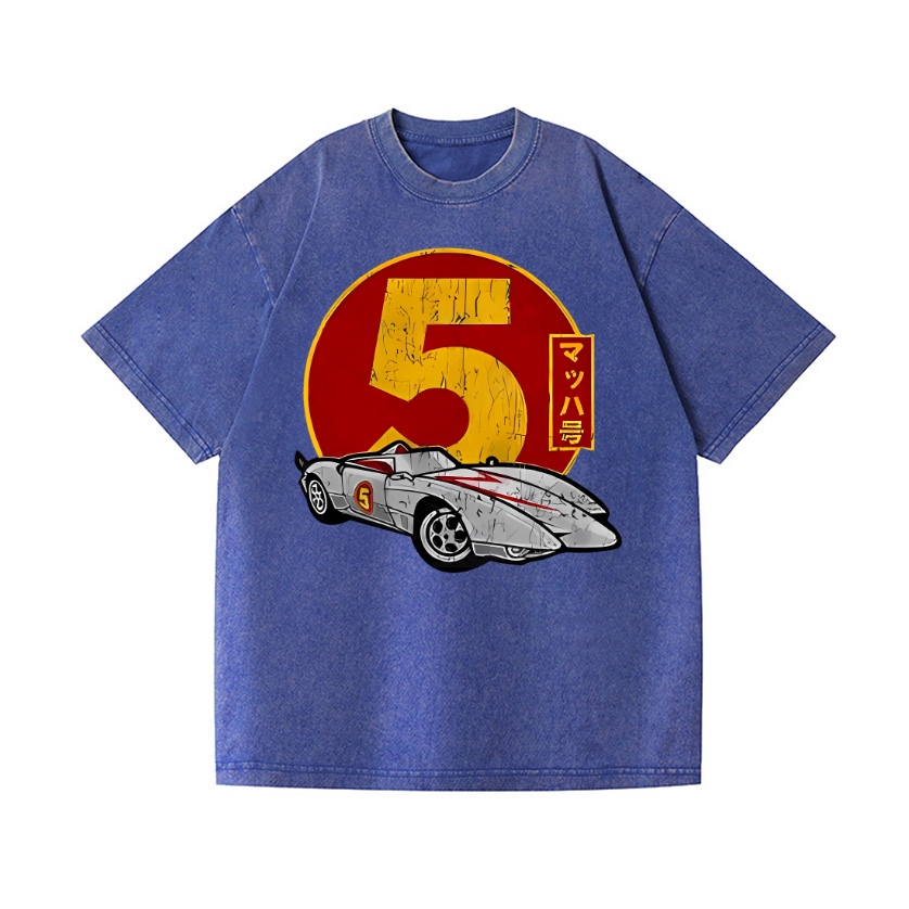 Speed Racer Mach GoGoGo Vintage Wash Japanese Design T-Shirt