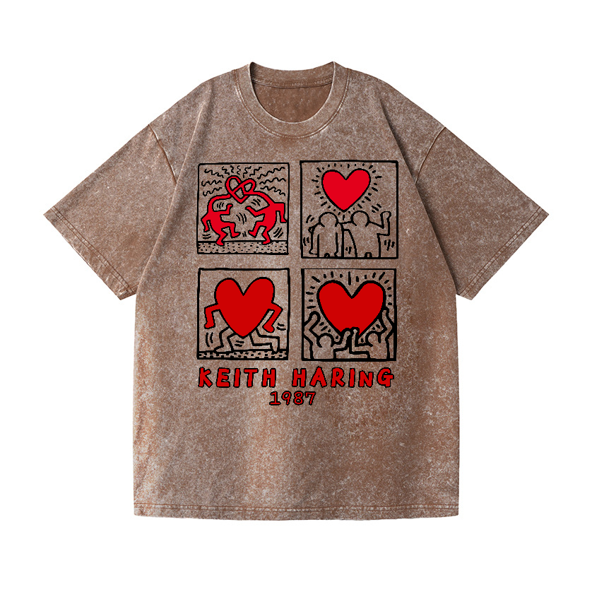 Keith Haring Vintage Wash Japanese Design T-Shirt