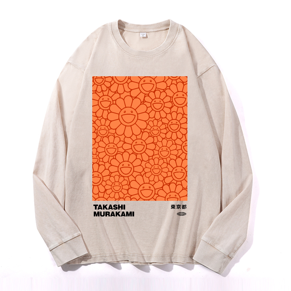 Sunflower TM Vintage Cotton Wash Crewneck Sweatshirt