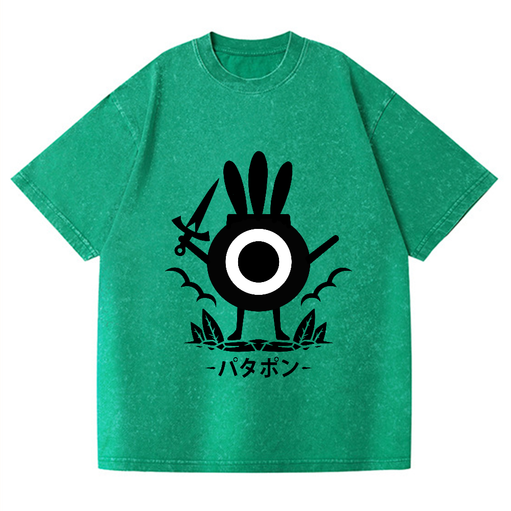 Patapon Vintage Wash Japanese Design T-Shirt