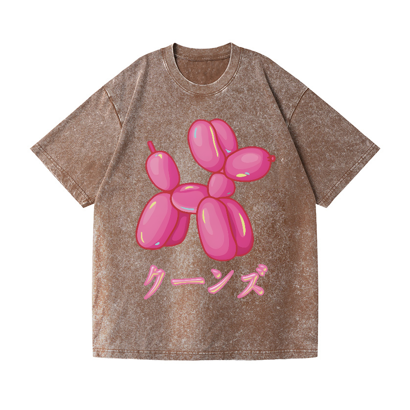 Balloon Dog Vintage Wash Japanese Design T-Shirt