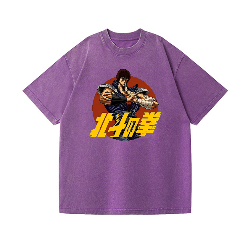 Fist of the North Star Comics Vintage Wash Japanese Design T-Shirt