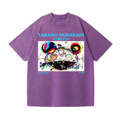 Japan Sunflower TM Panda Vintage Wash Japanese Design T-Shirt