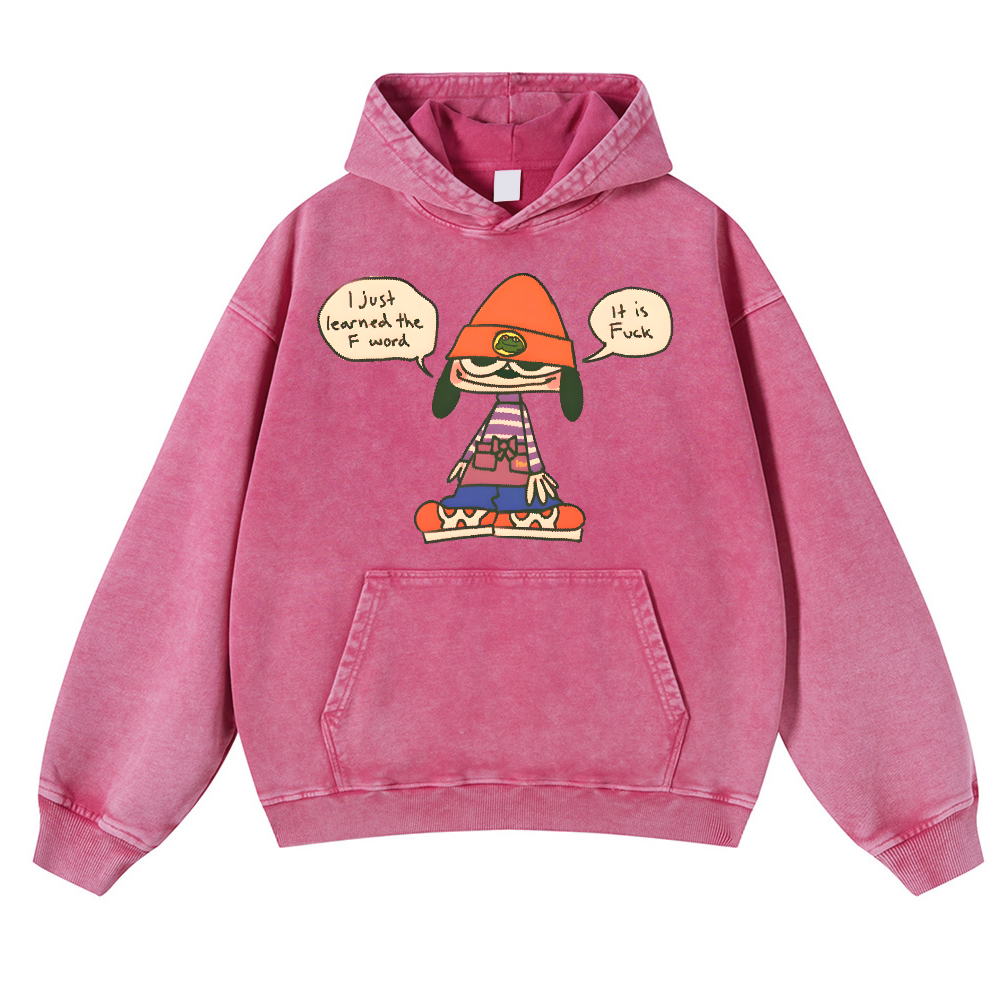 PaRappa the Rapper Vintage Washed Thick Cotton Hoodie