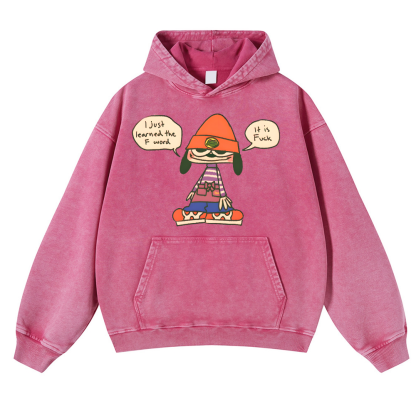 PaRappa the Rapper Vintage Washed Thick Cotton Hoodie