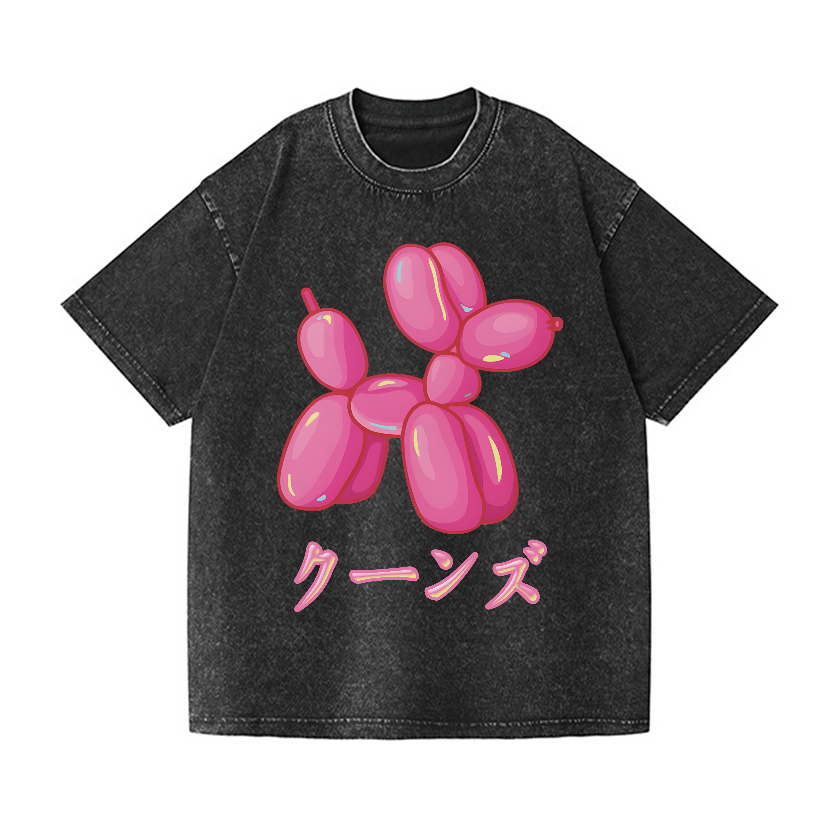 Balloon Dog Vintage Wash Japanese Design T-Shirt