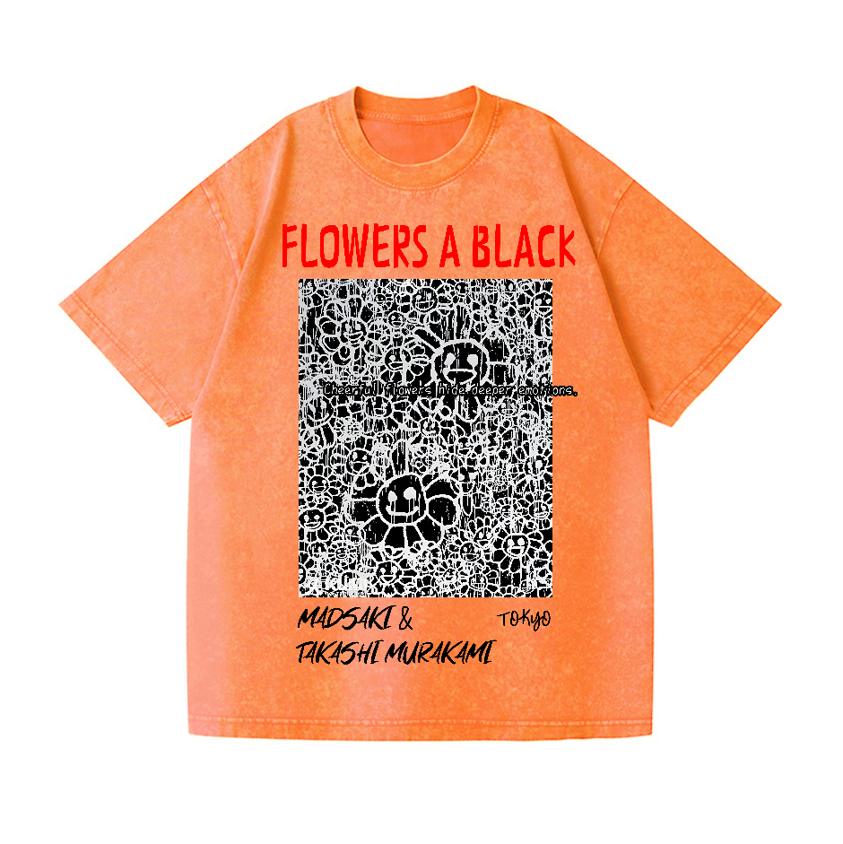 Flower TM Vintage Wash Japanese Design T-Shirt