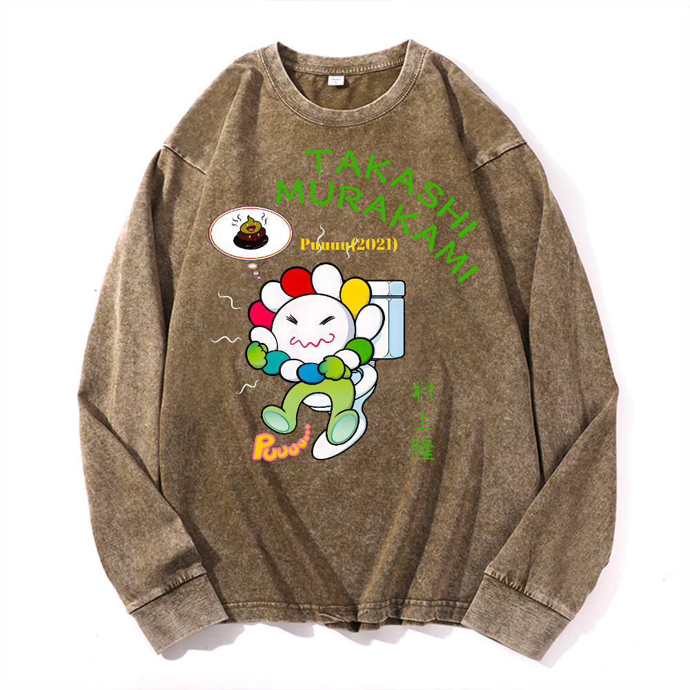 Sunflower TM Vintage Cotton Wash Crewneck Sweatshirt
