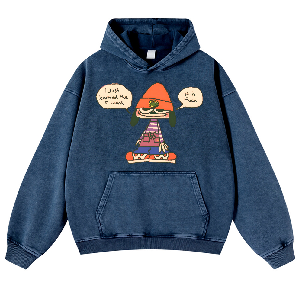 PaRappa the Rapper Vintage Washed Thick Cotton Hoodie