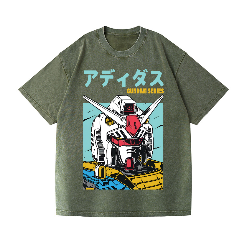 Mobile Suit Gundam Vintage Wash Japanese Design T-Shirt
