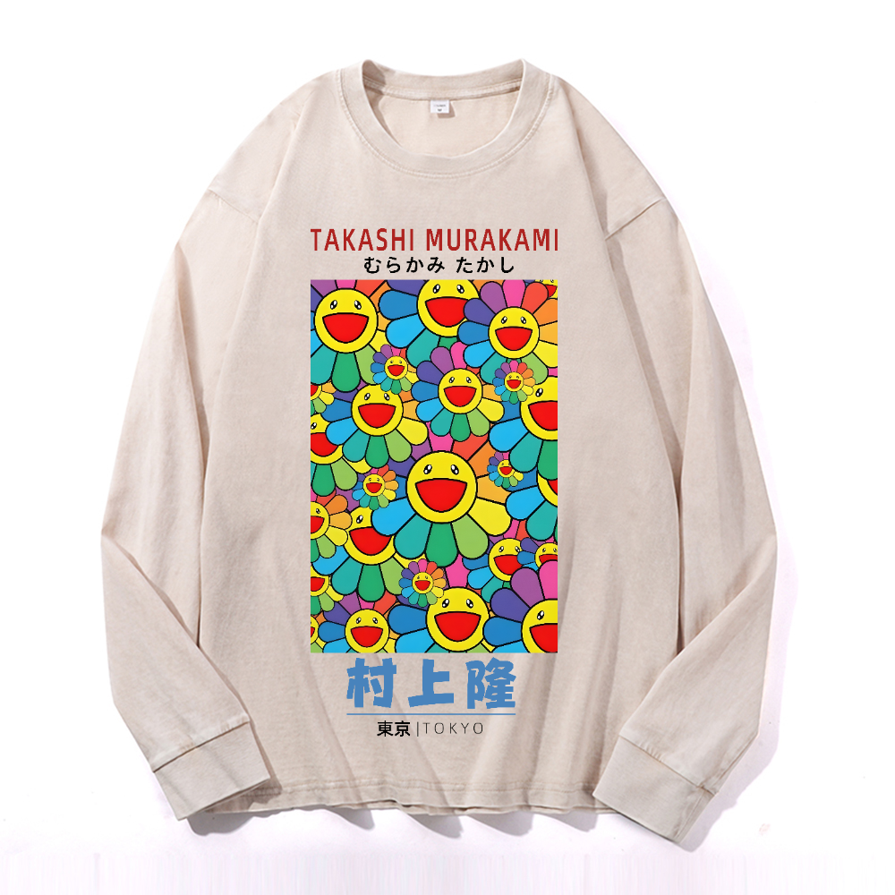 Sunflower TM Vintage Cotton Wash Crewneck Sweatshirt