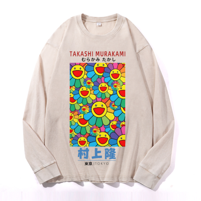 Sunflower TM Vintage Cotton Wash Crewneck Sweatshirt