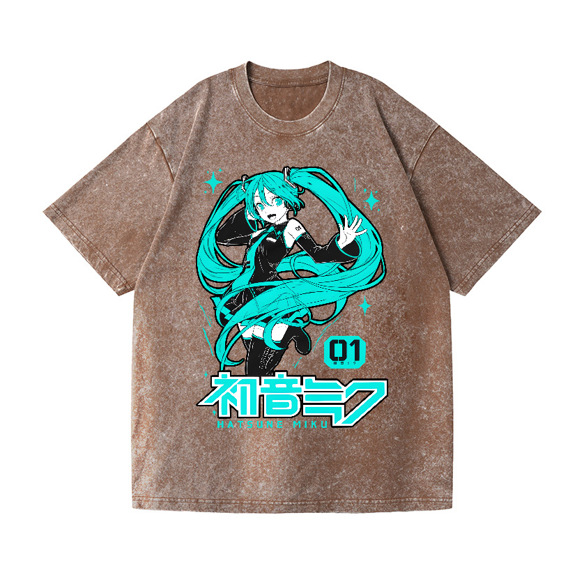Hatsune Miku Vintage Wash Japanese Design T-Shirt