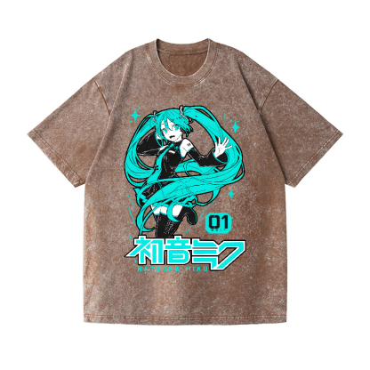 Hatsune Miku Vintage Wash Japanese Design T-Shirt